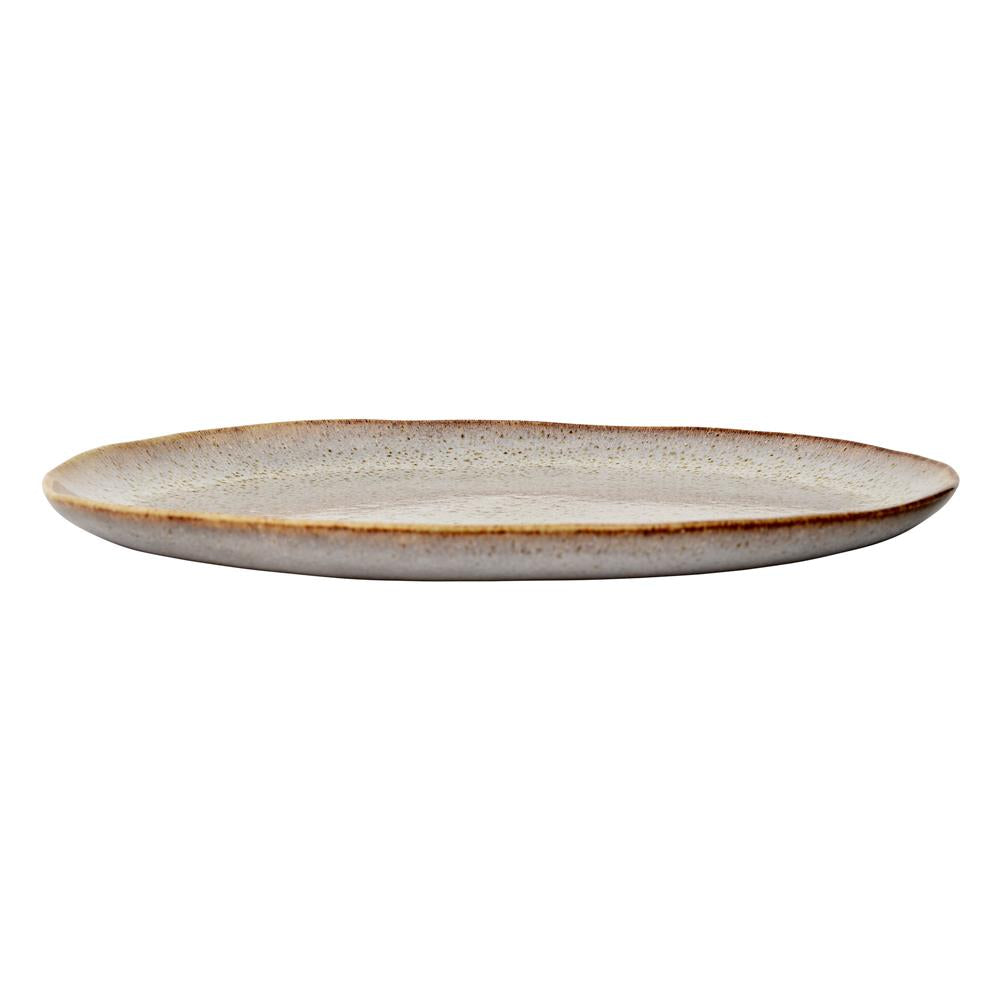 Bloomingville Sandrine Teller, Natur, 28,5cm, Steingut, dänisches Design