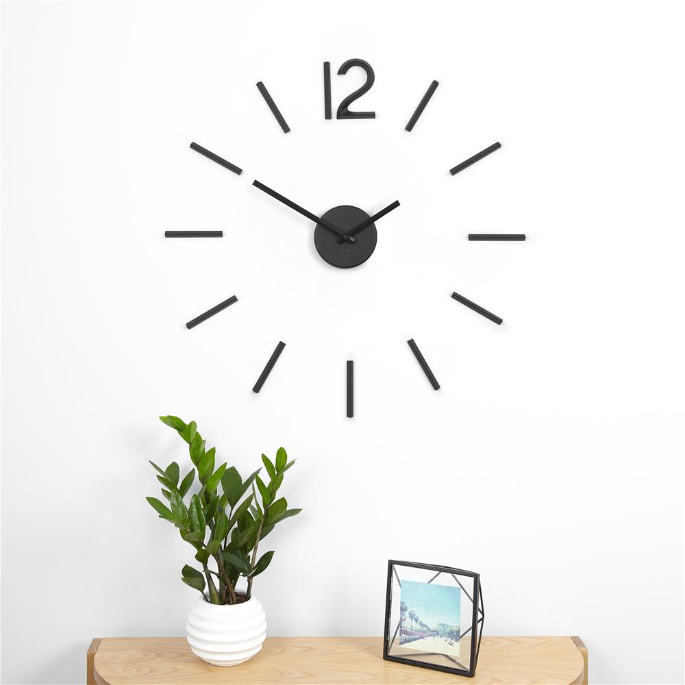 Umbra Blink Quarz Wanduhr Schwarz DIY Küchenuhr Dekouhr