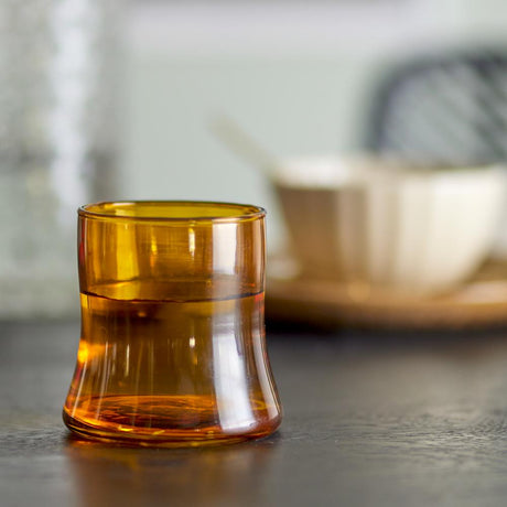 Bloomingville Florentine Trinkglas braun 300 ml aus recyceltem Glas – Glas für Küche & Tischdeko