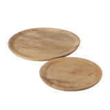 BOLTZE Serviertablett Maino 2er Set Holzteller aus Mango Holz für Dekoration