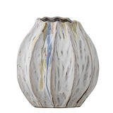 Bloomingville Feray Vase natur - Steingut Vase mit reaktiver Glasur für Wohnzimmer & Dekoration