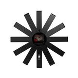 Umbra Ribbon Wanduhr Schwarz Moderne Quarz Wanduhr aus gebogenem Metall