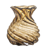 Bloomingville Rylo Vase braun D16,5 cm aus Glas – moderne Dekovase für Wohnzimmer & Tischdeko