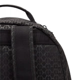 Kipling SEOUL, großer Rucksack, Signature Emb (schwarz), Laptoprucksack 15 Zoll mit viel Stauraum