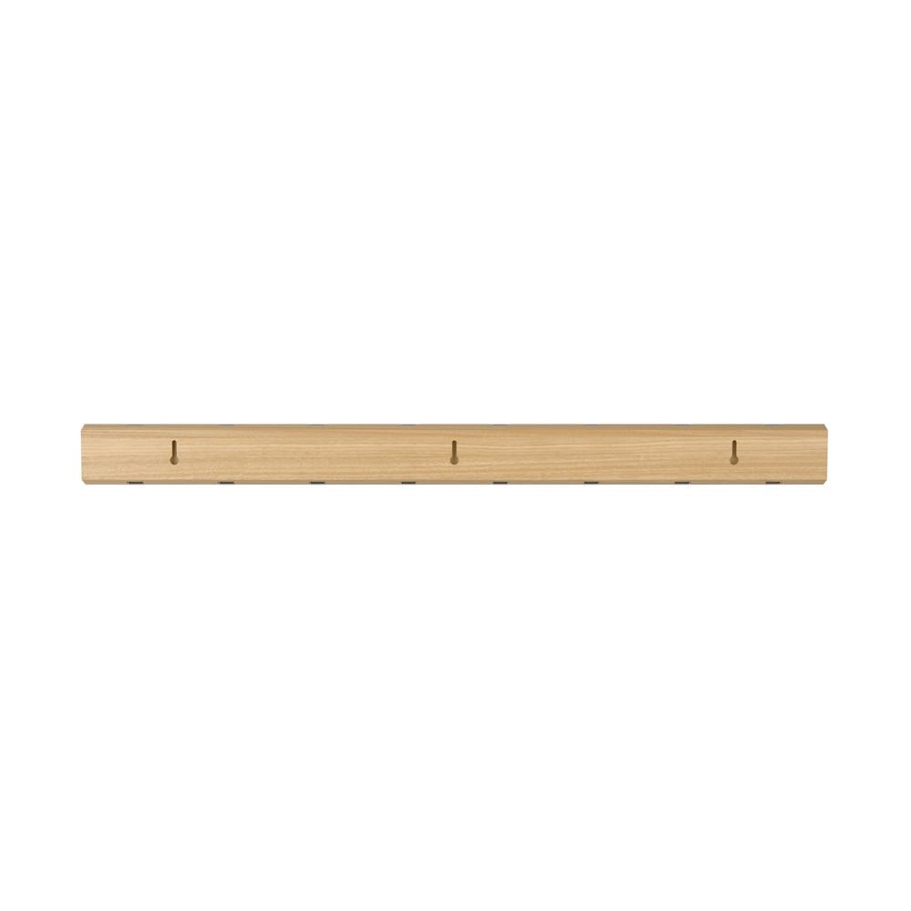 Umbra Flip Wandgarderobe, Garderobenleiste in Natur, mit 8 beweglichen Haken in Silber