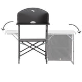 NILS CAMP Campingschrank mit Windschutz - klappbare Outdoor Küche mit Arbeitsflächen für Camping