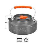NILS CAMP Reisewasserkocher 1,1L aus Aluminium - kompakter Camping Wasserkocher