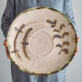 Bloomingville Hadyn Tablett Weiß Steingut 44 cm Deko