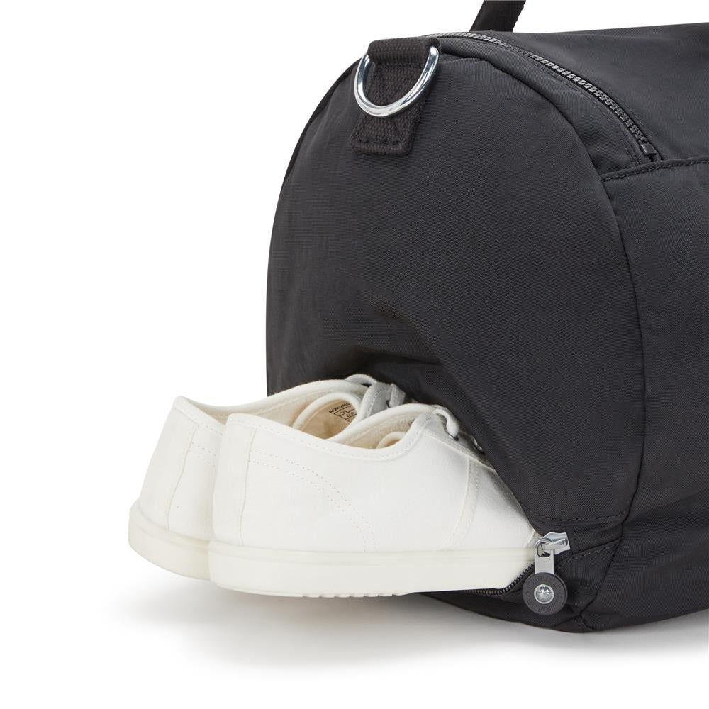 Kipling ARGUS S, Kleine Reisetasche, Black Noir (schwarz), 35L, Seesack mit Schuhfach