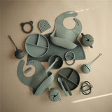 Mushie Snackbecher, Cambridge Blue, aus Silikon, BPA-frei