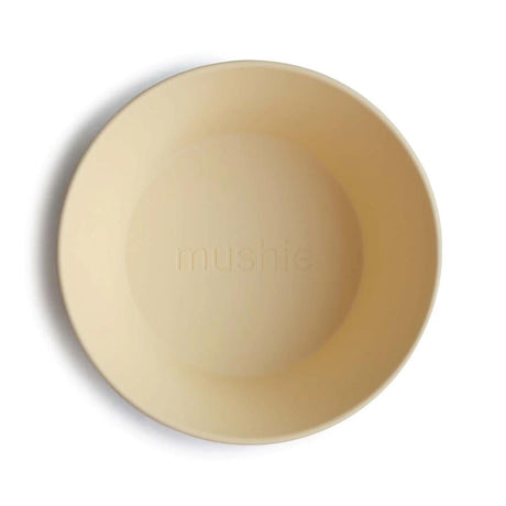 Mushie Kinderschüssel 2er Set, Pale Daffodil, rund, BPA-frei