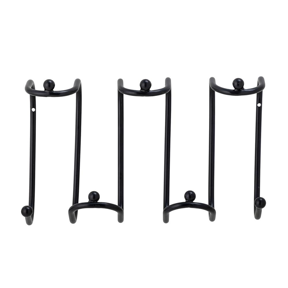 Bloomingville Maltha Garderobe schwarz aus Metall – Wandgarderobe für Flur & Schlafzimmer