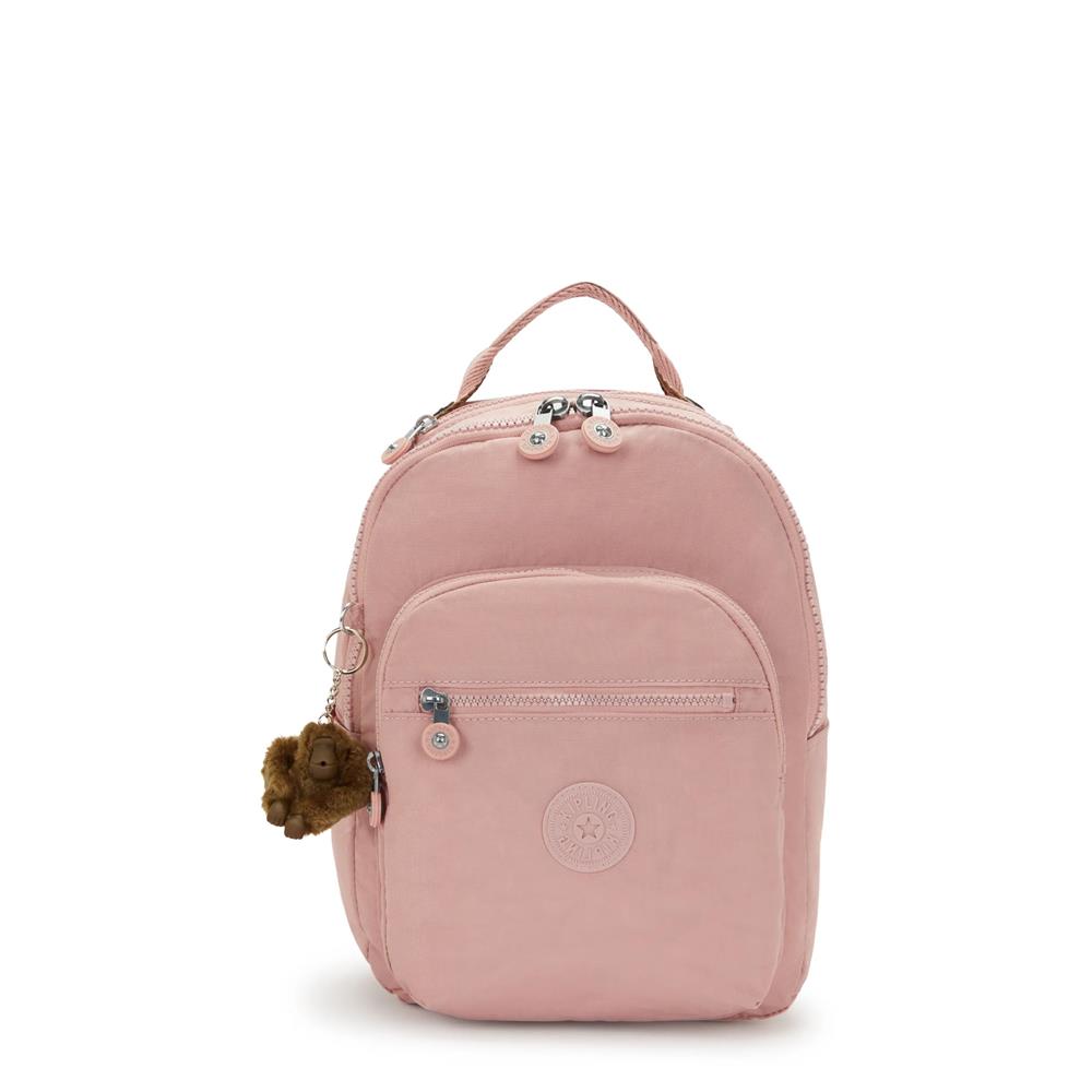 Kipling SEOUL S, kleiner Rucksack, Memory Pink (pink), Rucksack mit Tabletfach 11 Zoll