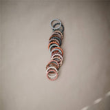 Mushie Beißring Blumen 3er Set, Steel/Dove Gray/Stone, Armband aus Silikon, BPA-frei