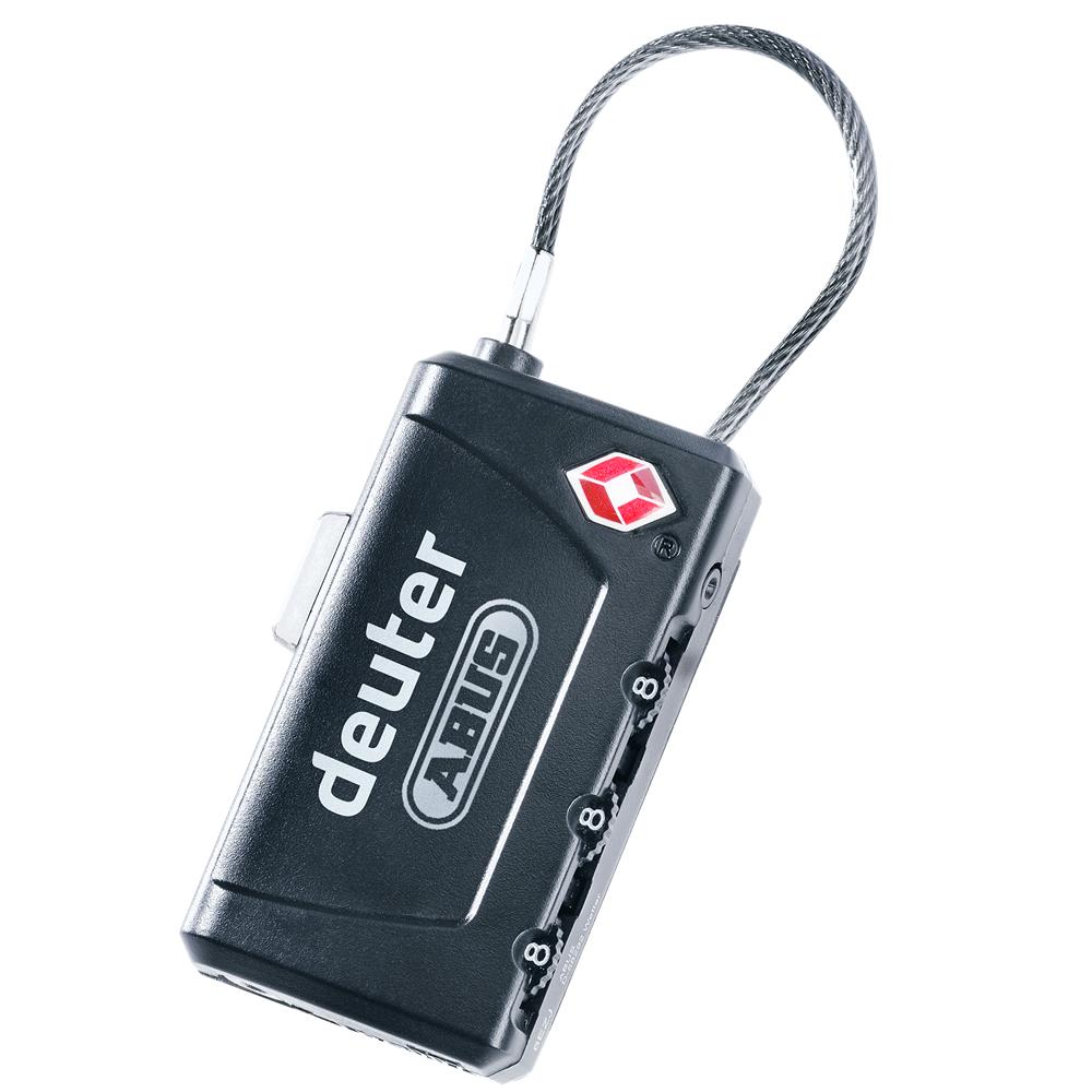 deuter TSA Cable Lock, Kabelschloss, black (schwarz), Gepäckschloss, Kofferschloss