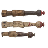 Bloomingville Barac Deko aus recyceltem Holz, braune Unikate im 3er Set