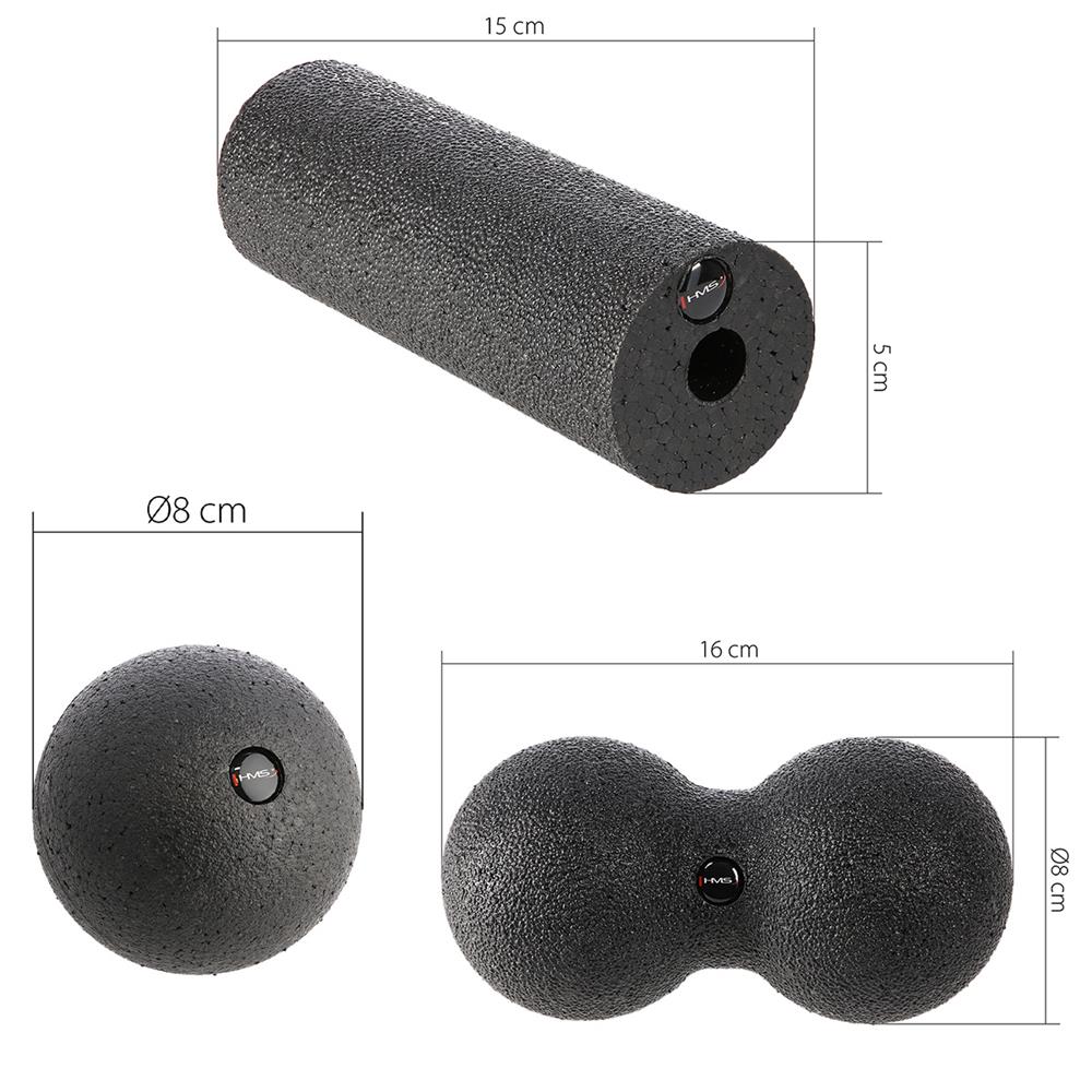 Faszienball Set 3in1 Massagerolle Triggerpunkt Massage | HMS FSBM07