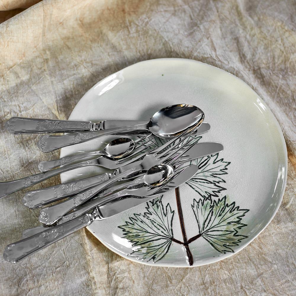 Bloomingville Aubrin Teller 2er Set 27 cm Steingut natur groß
