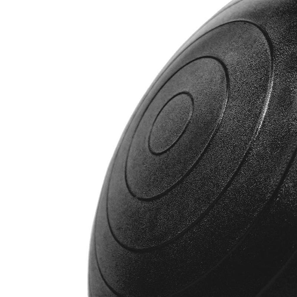 Gymnastikball 65 cm Schwarz Anti-Burst mit Luftpumpe für Pilates | HMS YB02N