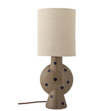 Bloomingville Sergio Tischlampe bunt - Steingut Lampe mit Punkten und E27 für Wohnzimmer