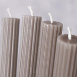 BOLTZE Stabkerze Classic 4-tlg. Set braun 26 cm Brenndauer 9h