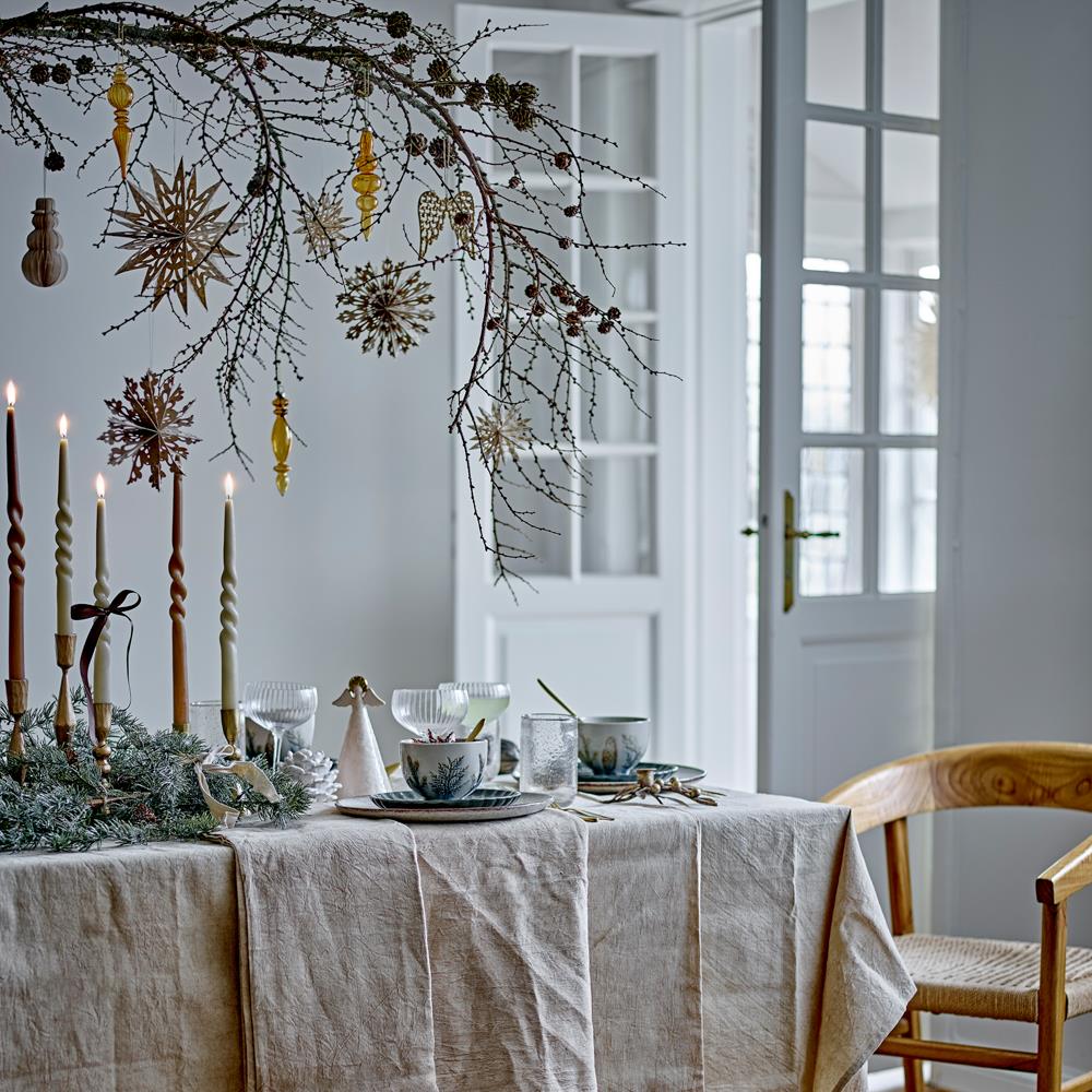 Bloomingville Stern Baumschmuck Sterne aus Papier, Naturr 9er Set Weihnachtsanhänger