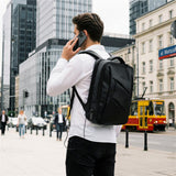 NILS Laptop Rucksack 15L Schwarz - mit USB- und USB-C-Anschlüssen Arbeit Schule Uni Reisen