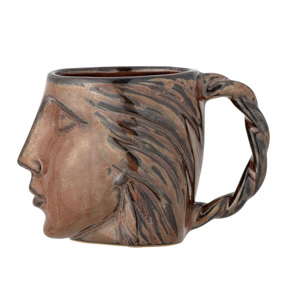 Bloomingville Reeha Tasse in Braun, 310ml, aus Steingut