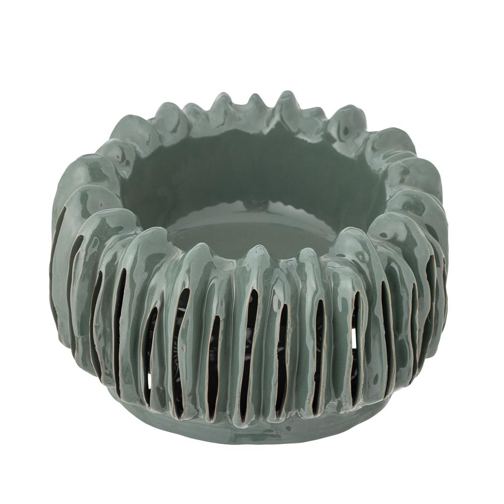 Bloomingville Mavel Blumentopf, Grün, Steingut D25xH14 cm