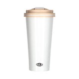 NILS Thermobecher 500 ml Edelstahl weiß rutschfest mit Griff für Outdoor Alltag