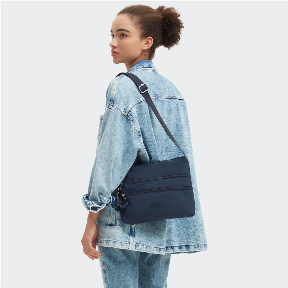 Kipling ALVAR, Mittelgroße Umhängetasche, Blue Bleu 2 (blau), 5L, Schultertasche