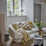 Bloomingville Pratello Decke Gelb Baumwolle Wohndecke 160x130cm