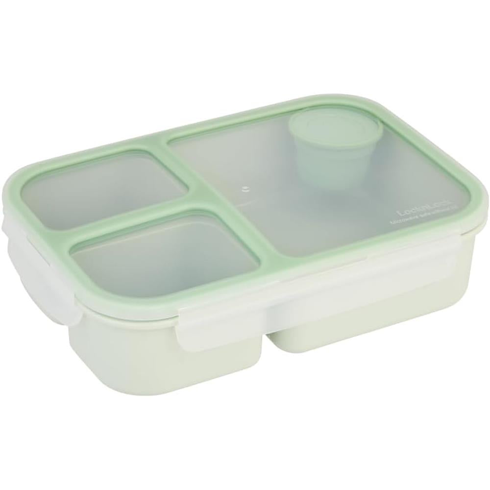 LocknLock Lunchbox 1,5 L, 3 Fächer, Saucenbehälter, BPA-frei