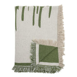 Bloomingville Haxby Decke Grün Recycelte Baumwolle L160xW130 cm – grüne Kuscheldecke