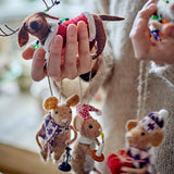 Bloomingville Monty Baumschmuck, Bunt, Hunde Weihnachtsanhänger 2er Set