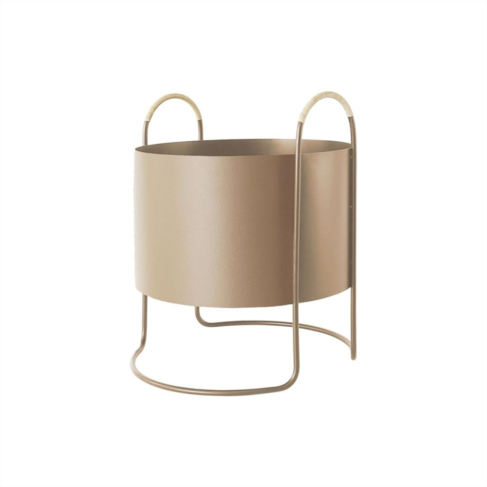 OYOY Maki Pflanzgefäß niedrig 50 x 42 x 40 cm Eisen Beige Blumentopf