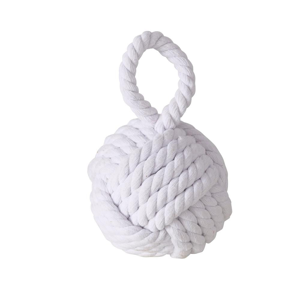 BOLTZE Türstopper als Knoten Zuber in Weiß 23x15cm aus Jute mit praktischer Schlaufe