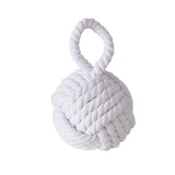 BOLTZE Türstopper als Knoten Zuber in Weiß 23x15cm aus Jute mit praktischer Schlaufe