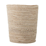 Bloomingville Selena Korb aus Jute in Weiß D40 cm – Aufbewahrungskorb fürs Wohnzimmer