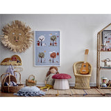 Bloomingville MINI Lue Hocker Pilz Rot 37x30 cm Sitzhocker fürs Kinderzimmer dänisches Design