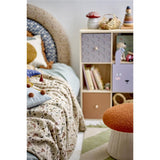 Bloomingville MINI Bertil Hocker Pilz 37x35cm in Rot aus Polyester für Kinderzimmer