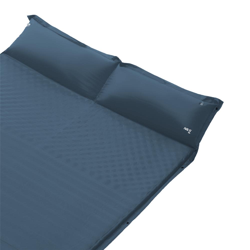 NILS CAMP selbstaufblasende Campingmatte 2 Personen 190 cm grau Isomatte Outdoor