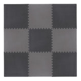 Puzzle‑Matte Fitness Unterlegmatte 9‑teilig 12 mm Dunkelgrau | HMS Premium MP12