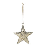 Bloomingville Sarika Weihnachtsanhänger Gold Metall Stern Christbaumschmuck