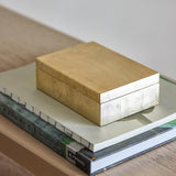 Bloomingville Nenon Box gold - MDF Aufbewahrungsbox glänzend für Schmuck Deko & Ordnung