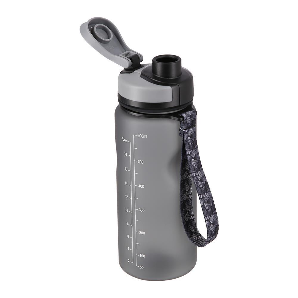 NILS CAMP Trinkflasche Tritan 600 ml schwarz für Camping Outdoor Sport Reisen