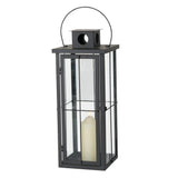 BOLTZE Laterne Arizona 2er Set Schwarz Metall Windlicht Kerzenhalter Skandinavisches Design