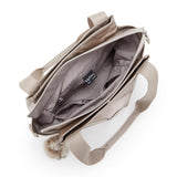 Kipling ELYSIA, mittelgroße Schultertasche, Metallic Glow (beige), Umhängetasche mit vielen Fächern
