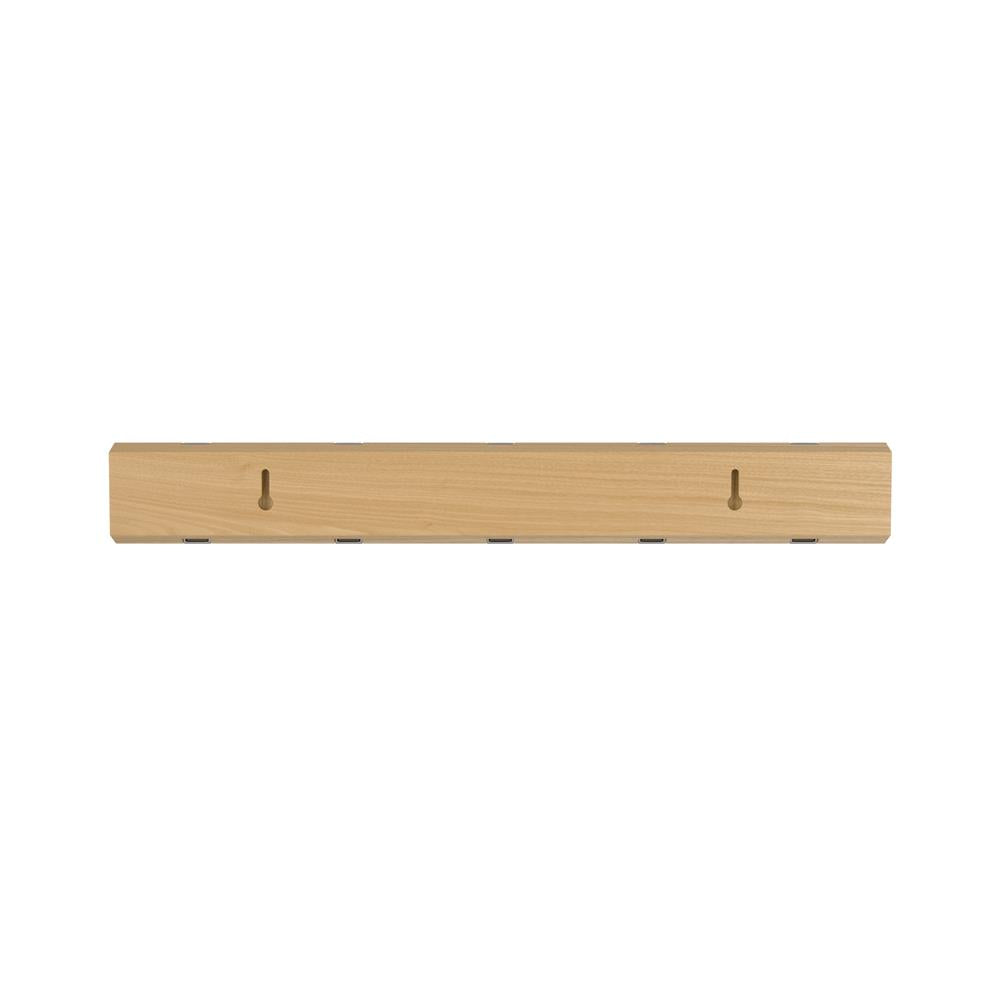 Umbra Flip Wandgarderobe, Garderobenleiste in Natur, mit 5 beweglichen Haken in Silber