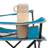 NILS CAMP Campingstuhl klappbar Blau - leichter Klappstuhl für Garten, Strand, Festival & Camping